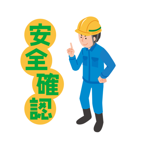工場の生産ラインで発生した機械トラブルと作業員のイラスト