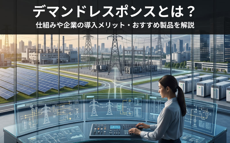 女性が電力の需要と供給を確認しているイメージ画像