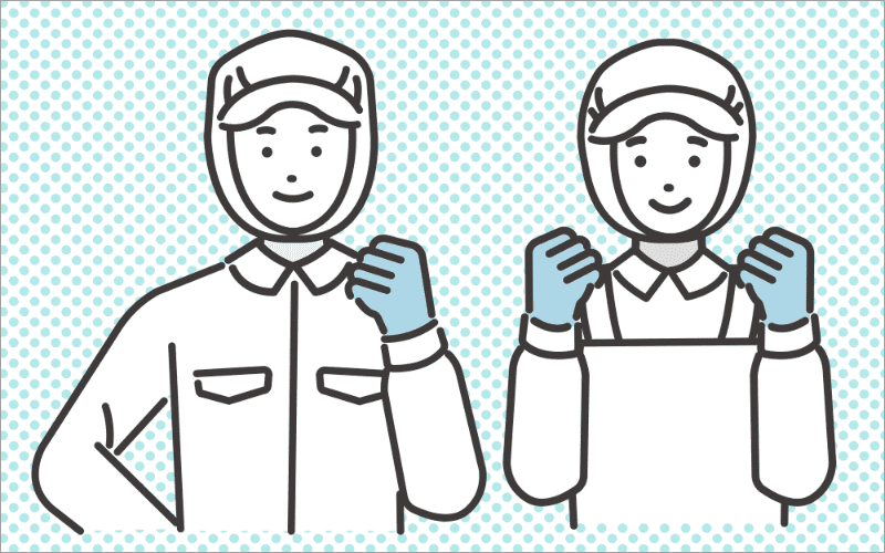 白衣の男女のイラスト