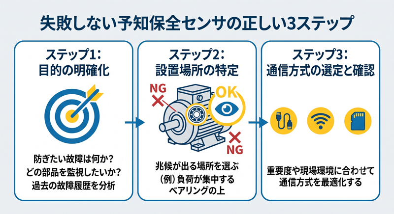 失敗しない予知保全センサの正しい3ステップ