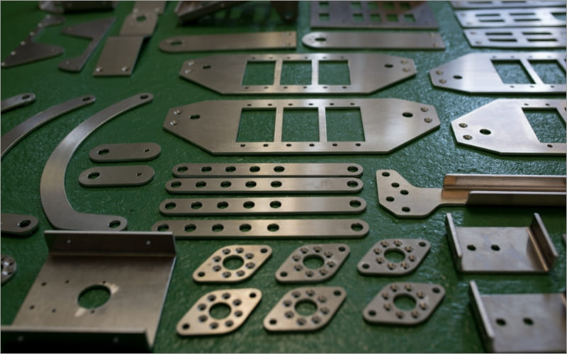 金属加工された機械部品