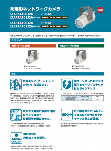 防爆形ネットワークカメラカタログ（星和電機株式会社）