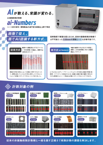 AI画像枚数計数機『ai-Numbers』カタログ（株式会社スカイロジック）