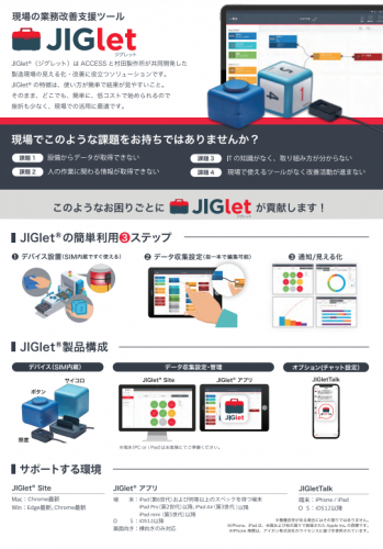 業務改善支援ツール『JIGlet(ジグレット)』カタログ(株式会社ACCESS )