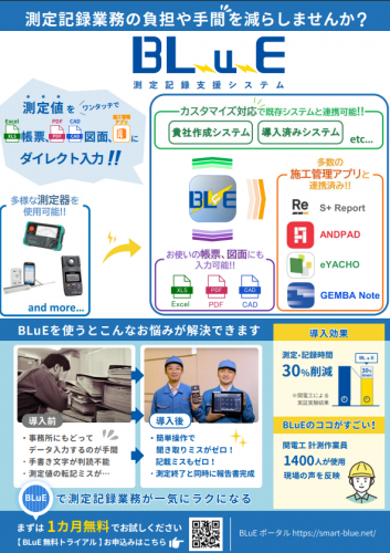 測定記録支援システム『BLuE』カタログ（株式会社アネステック）