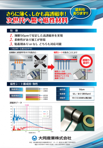 磁性材料『磁性シート』カタログ（藤倉化成株式会社）