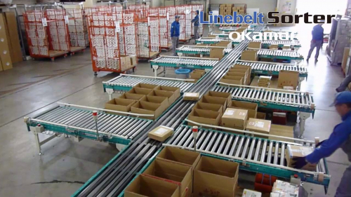 仕分け機器『ラインベルトソーター』（株式会社オカムラ）