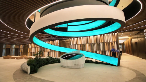 湾曲LEDビジョン『FLEX VISION』（アビックス株式会社）