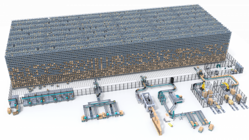 3次元高速ピッキングシステム『Skypod®』