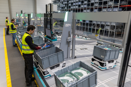 3次元高速ピッキングシステム『Skypod®』