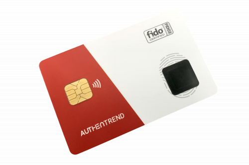 指紋認証センサー搭載ICカード型セキュリティキー