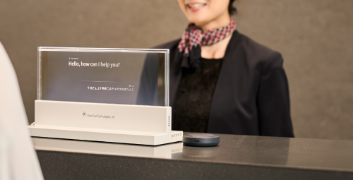 リアルタイム字幕・翻訳ディスプレイ『VUEVO Display』