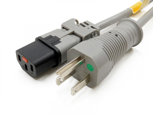抜け防止ロック電源ケーブル『LOCK POWER HOSPITAL GRADE CABLE』